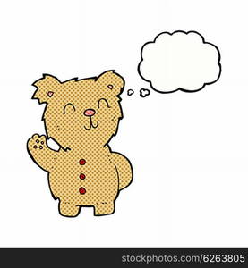 cartoon teddy bear with thought bubble