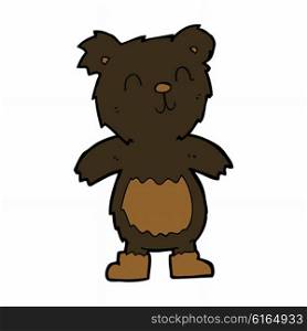 cartoon teddy black bear