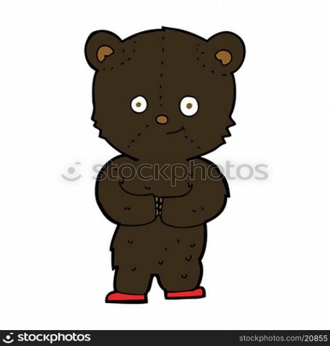 cartoon teddy black bear cub