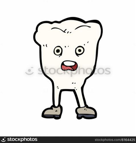 cartoon tooth looking afraid