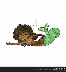 cartoon topless mermaid