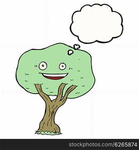 cartoon tree with thought bubble