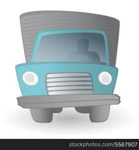 Cartoon truck driver / Land transportation vehicle