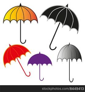 Cartoon umbrellas. Vector illustration. Stock image. EPS 10.. Cartoon umbrellas. Vector illustration. Stock image. 