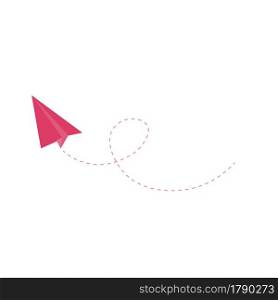 Cartoon valentines day paper rocket floating in the sky flying heart shaped Vector illustration.