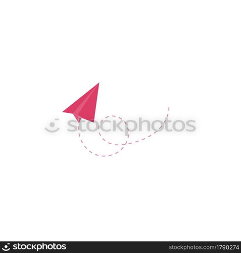 Cartoon valentines day paper rocket floating in the sky flying heart shaped Vector illustration.