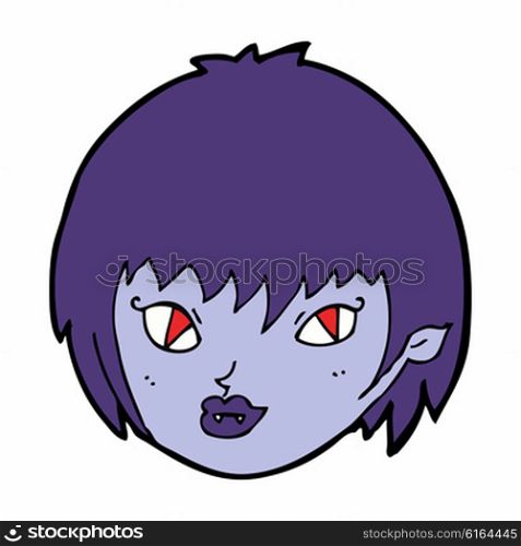 cartoon vampire girl face