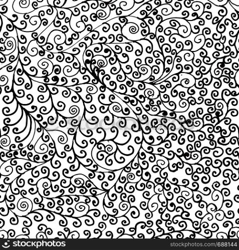 Cartoon vector doodles hand drawn seamless pattern