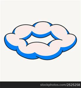 Cartoon vector funny cute Comic characters, cloud ring. Crazy cartoons Abstract vector collection in trendy retro comic style. Cartoon vector funny cute Comic characters, cloud ring.