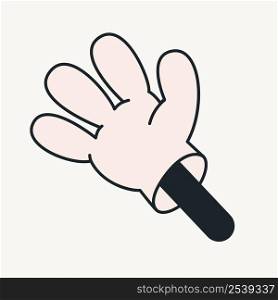 Cartoon vector funny cute Comic characters, hand. Crazy cartoons Abstract vector collection in trendy retro comic style. Cartoon vector funny cute Comic, palm hand