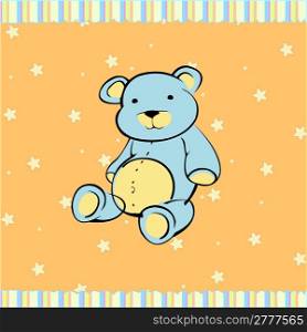 Cartoon vector illustration of Cute little teddy bear