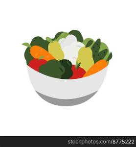 Cartoon vegetables and fruits bowl for nutritionist. Healthy food for a daily diet planner. Nutrition therapy with healthy food. Cartoon vegetables and fruits bowl for nutritionist. Healthy food for a daily diet planner. Nutrition therapy with healthy food.