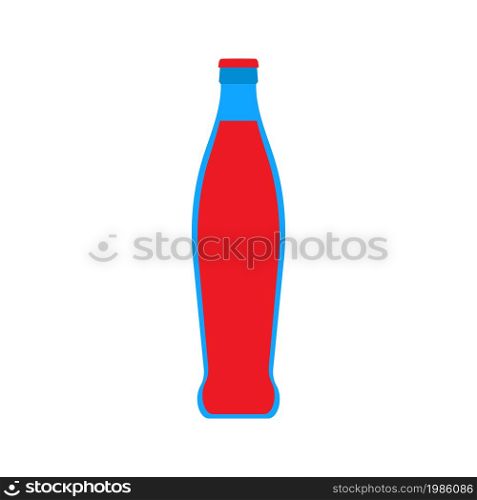 Cartoon vitamin soda drink isolated white background can glass bottle. Flat water natural on bottle. Vector style illustration soft sparkling juice beverage in bottle soda