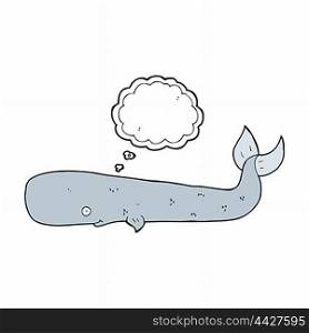 cartoon whale with thought bubble