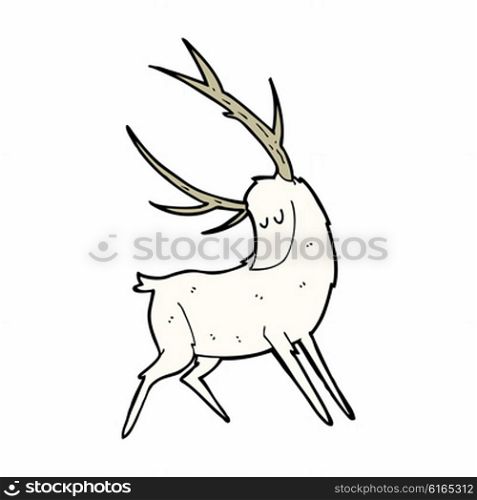 cartoon white stag