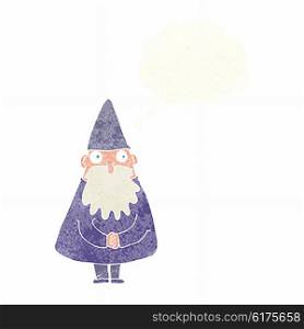 cartoon wizard with thought bubble