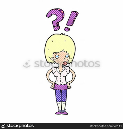 cartoon woman asking question