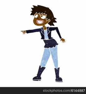 cartoon woman pointing