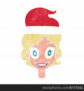 cartoon woman ready for christmas