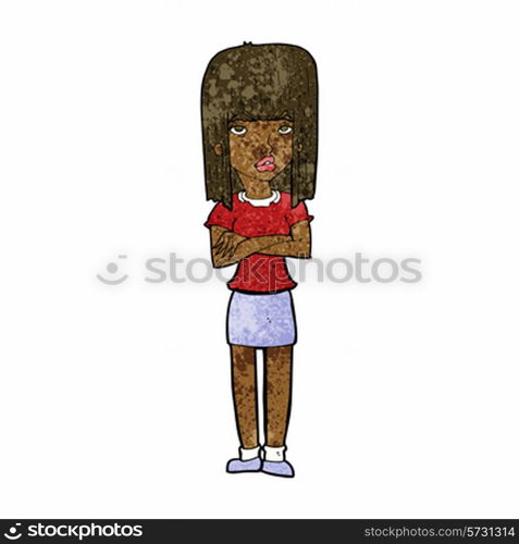 cartoon woman standing