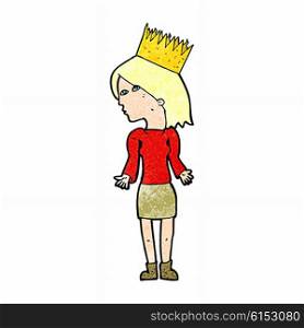 cartoon woman wearing crown