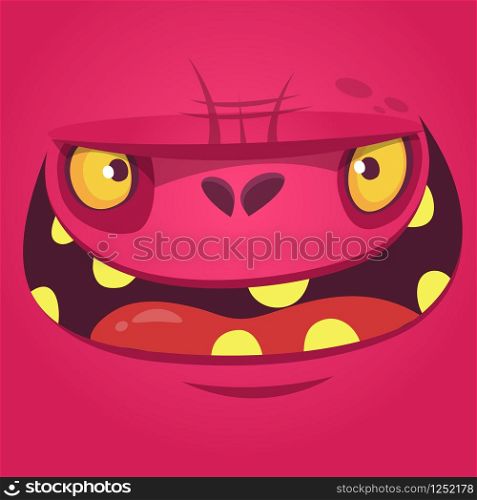 Cartoon zombie avatar face. Vector clipart stock