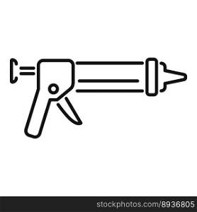 Cartridge gun icon outline vector. Silicone tube. Construction home. Cartridge gun icon outline vector. Silicone tube
