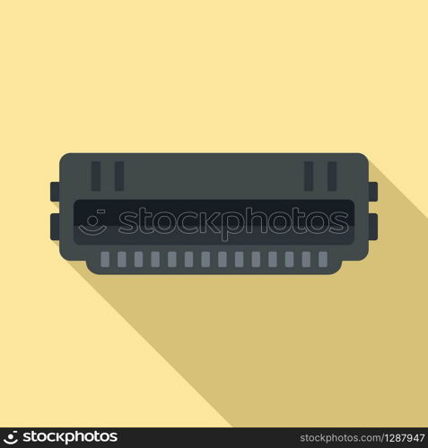 Cartridge roll icon. Flat illustration of cartridge roll vector icon for web design. Cartridge roll icon, flat style