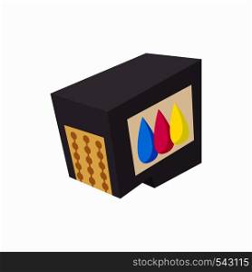 Cartridges for printer icon in cartoon style on a white background. Cartridges for printer icon, cartoon style