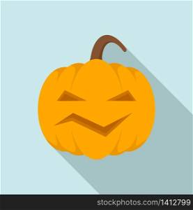 Carving pumpkin icon. Flat illustration of carving pumpkin vector icon for web design. Carving pumpkin icon, flat style