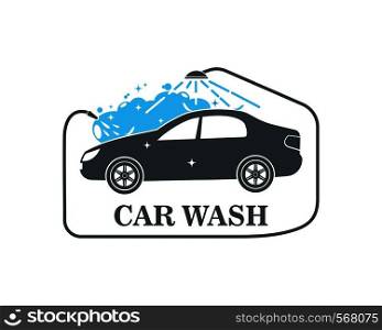 carwash icon logo vector illustration template