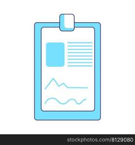 Case history semi flat color vector element. Full sized object on white. Patient anamnesis. Diagnosis. Medical report simple cartoon style illustration for web graphic design and animation. Case history semi flat color vector element
