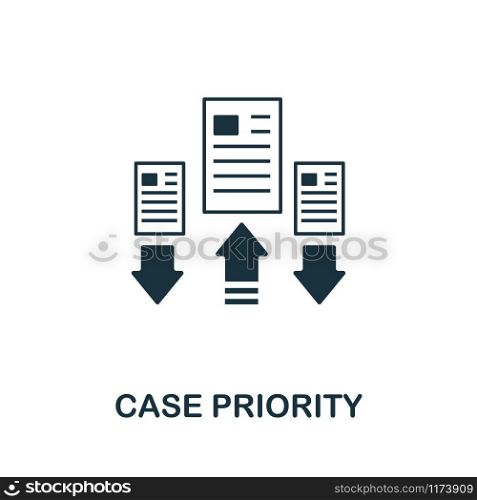 Case Priority vector icon illustration. Creative sign from icons collection. Filled flat Case Priority icon for computer and mobile. Symbol, logo vector graphics.. Case Priority vector icon symbol. Creative sign from icons collection. Filled flat Case Priority icon for computer and mobile