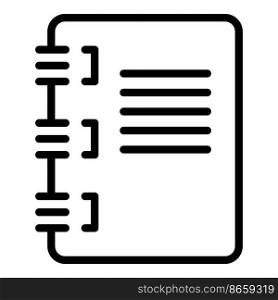 Case study notebook icon outline vector. Business success. Learn data. Case study notebook icon outline vector. Business success