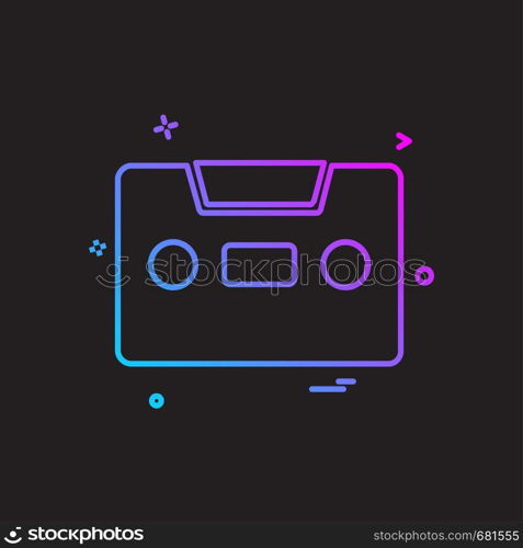 Casette icon design vector