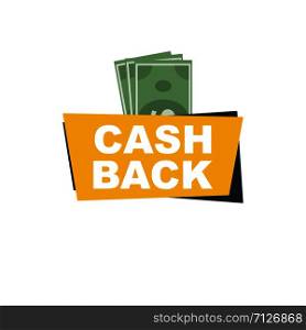 Cash back icon flat style. Vector eps10