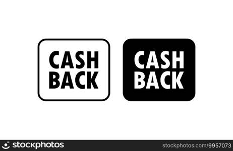 Cash back service icon in black. Return of money symbol. Vector on isolated white background. EPS 10.. Cash back service icon in black. Return of money symbol. Vector on isolated white background. EPS 10
