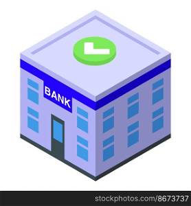 Cash bank icon isometric vector. Passive money. Work computer. Cash bank icon isometric vector. Passive money