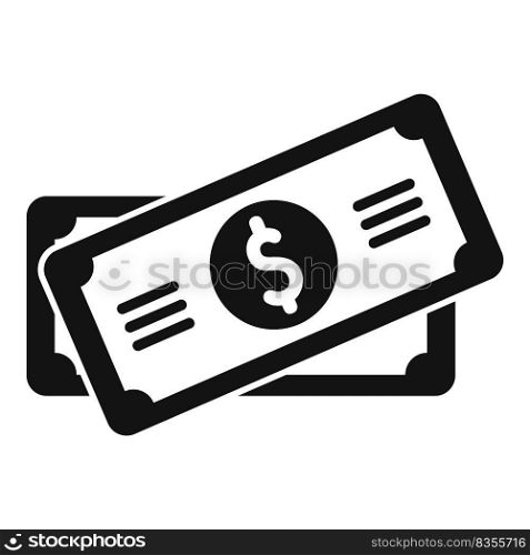 Cash charity icon simple vector. Donate help. Web volunteer. Cash charity icon simple vector. Donate help