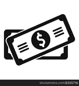 Cash charity icon simple vector. Donate help. Web volunteer. Cash charity icon simple vector. Donate help