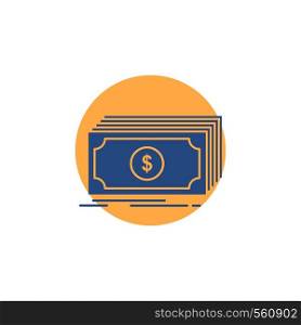 Cash, dollar, finance, funds, money Glyph Icon.. Vector EPS10 Abstract Template background