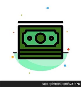 Cash, Dollar, Money, Motivation Abstract Flat Color Icon Template