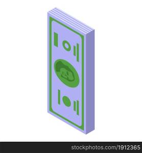 Cash dollar stand icon isometric vector. Money currency. Pile paper. Cash dollar stand icon isometric vector. Money currency