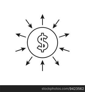Cash flow icon. Money currency flow, inflow, outflow icon. Business economy activity icon. Vector illustration. EPS 10. stock image.. Cash flow icon. Money currency flow, inflow, outflow icon. Business economy activity icon. Vector illustration. EPS 10.