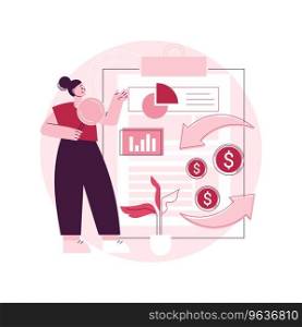 Cash flow statement abstract concept vector illustration. Cash flow management, financial plan, company debt obligations, operating expenses, balance sheet, financial report abstract metaphor.. Cash flow statement abstract concept vector illustration.