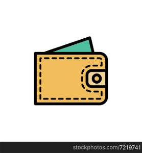 cash in wallet flat icon
