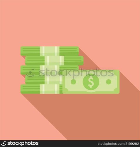 Cash money icon flat vector. Finance payment. Financial card. Cash money icon flat vector. Finance payment