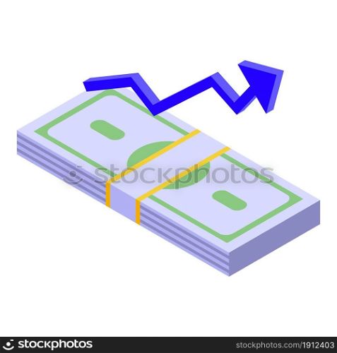 Cash money support icon isometric vector. Investor help. Financial business. Cash money support icon isometric vector. Investor help