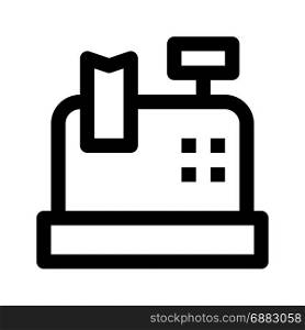 cash register, icon on isolated background