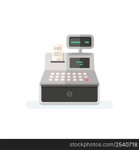 Cash register icon. Store counter machine. Vector illustration
